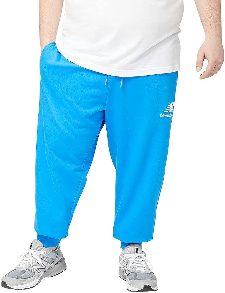 Спортивные брюки New Balance Men's Nb Essentials Stacked Logo, голубой брюки мужские fila essentials синий