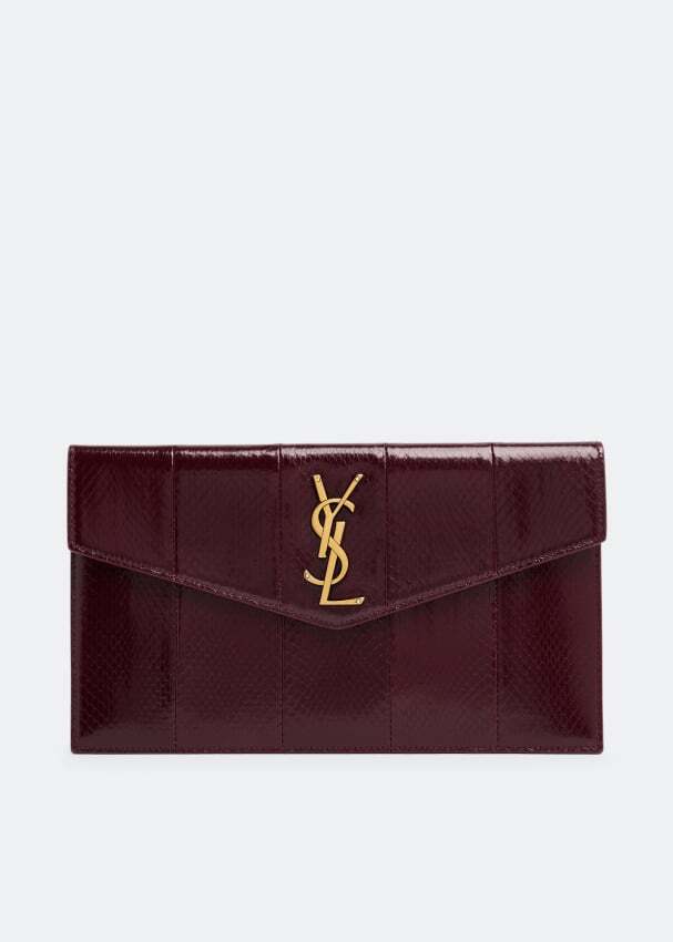 

Клатч SAINT LAURENT Uptown pouch, бордовый, Красный