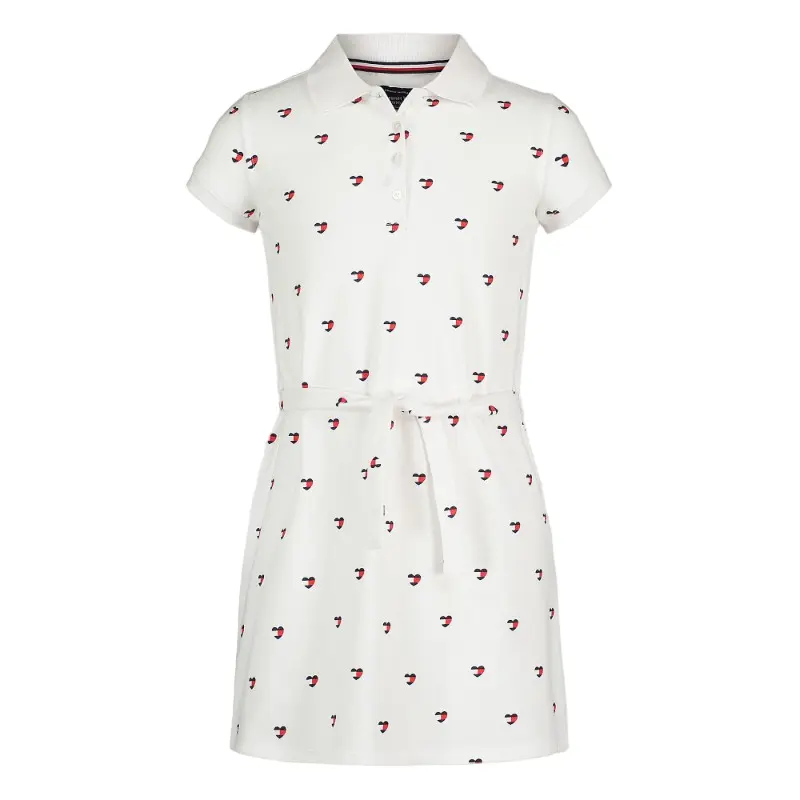 

Платье-футболка Tommy Hilfiger Big Kids' Hearts Polo, белый