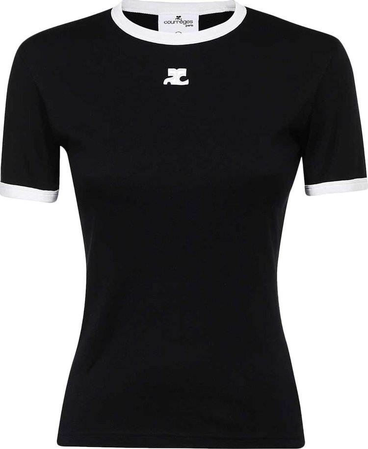 

Футболка Courrèges Bumpy Contrast T-Shirt Black/Heritage White, черный