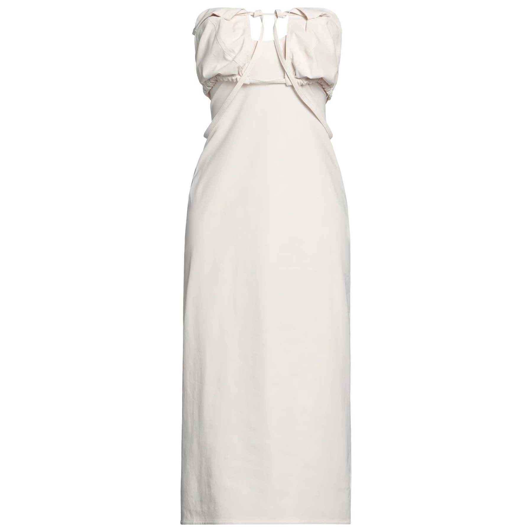 Платье Jacquemus Midi, серо-кремовый платье jacquemus office белый