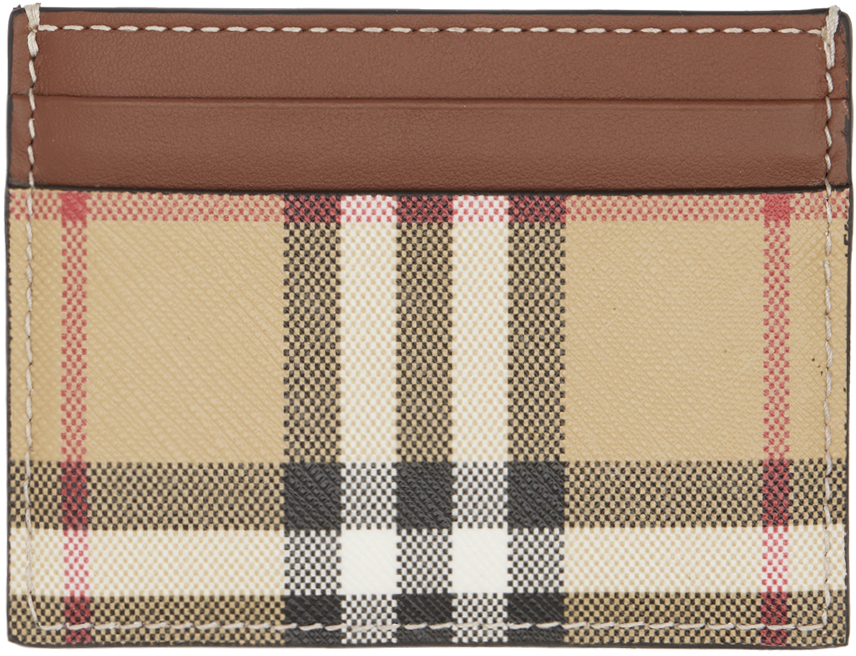 

Бежево-коричневый винтажный чековый холдер Burberry