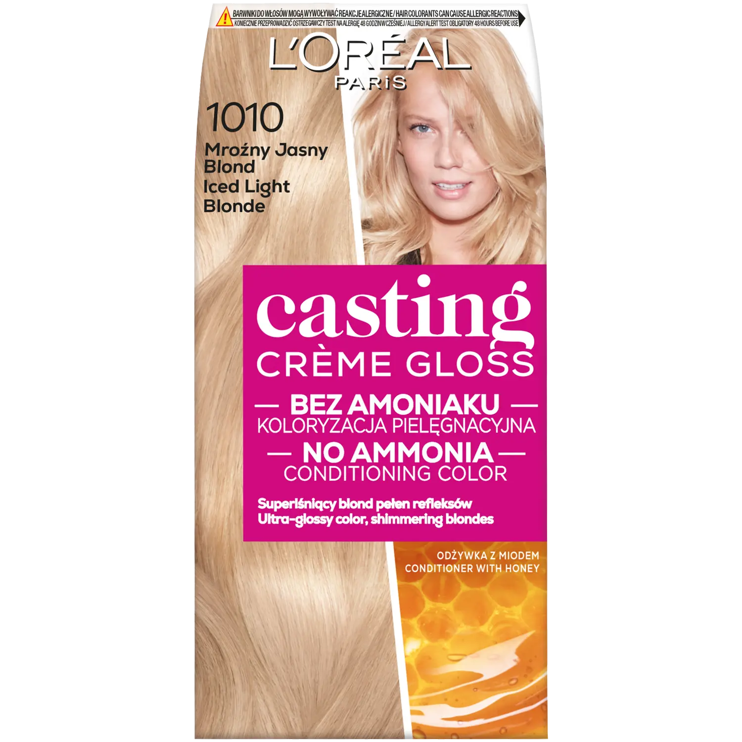 

L'Oréal Paris Casting Crème Gloss краска для волос 1010 светлый ледяной блонд, 1 упаковка