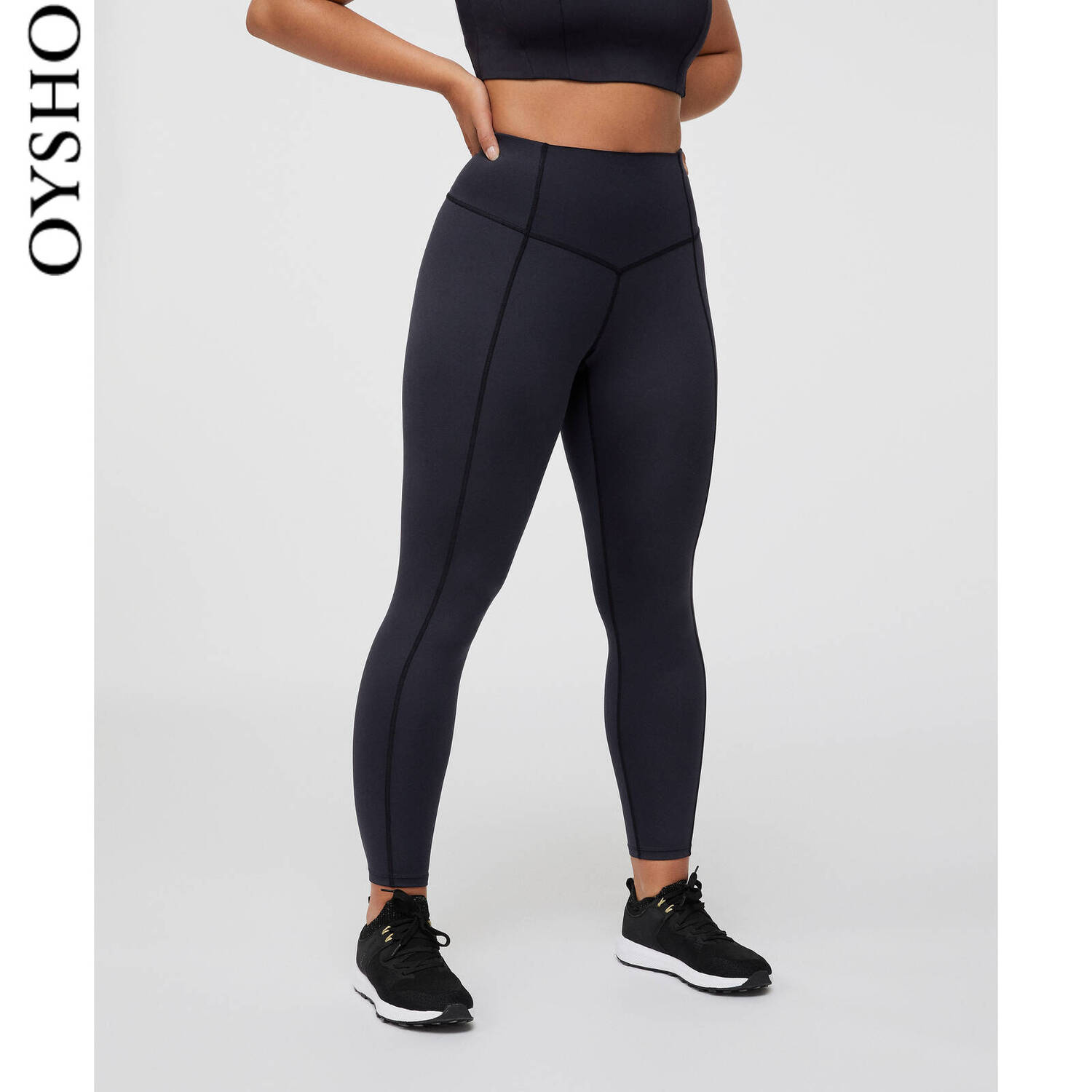 

Брюки узкие Oysho с высокой талией, черный
