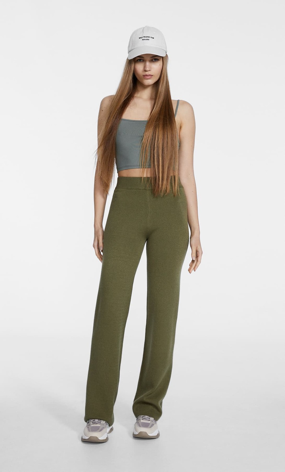

Трикотажные брюки Stradivarius, хаки