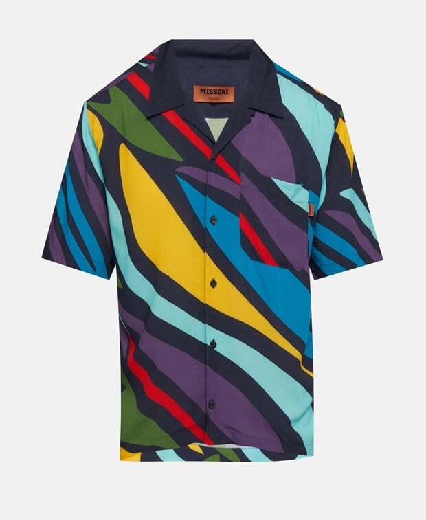 

Рубашка с короткими рукавами – повседневный крой Missoni, темно-синий