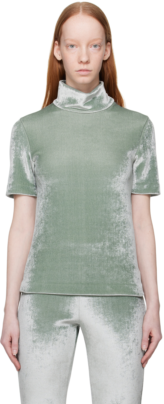 

Зеленая водолазка на молнии Jil Sander, Зеленый, Зеленая водолазка на молнии Jil Sander
