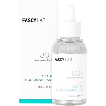 

Lab Cica Ac Serum Ampoule Корейская сыворотка Centella Asiatica Листья лотоса Эвкалиптовый лист Облегчение покраснений Охлаждающий эффект для чувствительной кожи Без парабенов Cica Care Сыворотка от прыщей 30 мл, Fascy