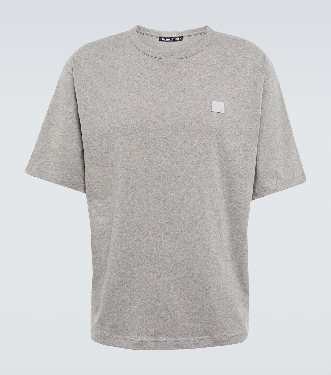 

Футболка Face из хлопкового джерси Acne Studios, серый