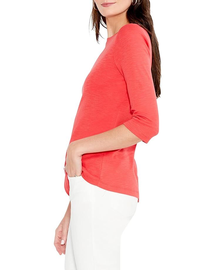 

Футболка NIC+ZOE 3/4 Sleeve Boat Tee, цвет Dragonfruit