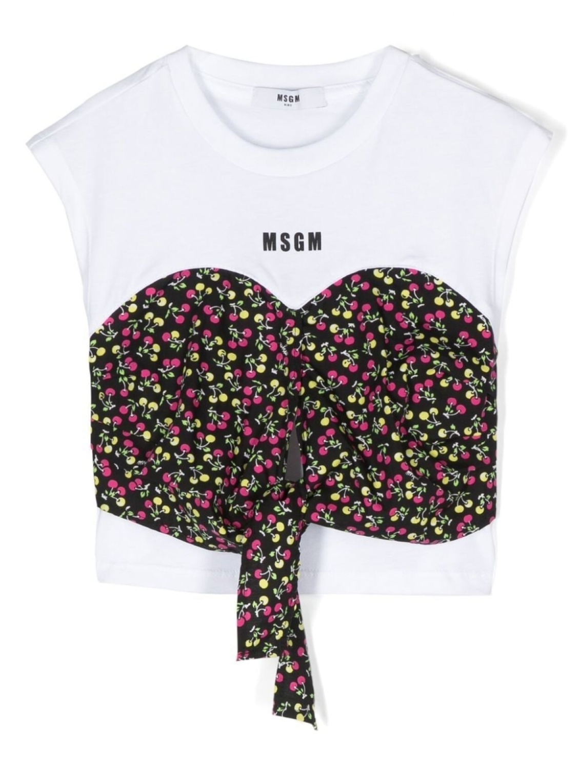 

MSGM Kids футболка с цветочным принтом, белый