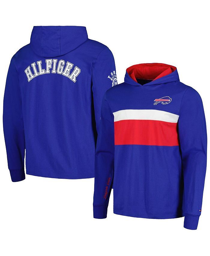 

Мужская футболка с капюшоном с длинными рукавами Royal Buffalo Bills Morgan Tommy Hilfiger, синий