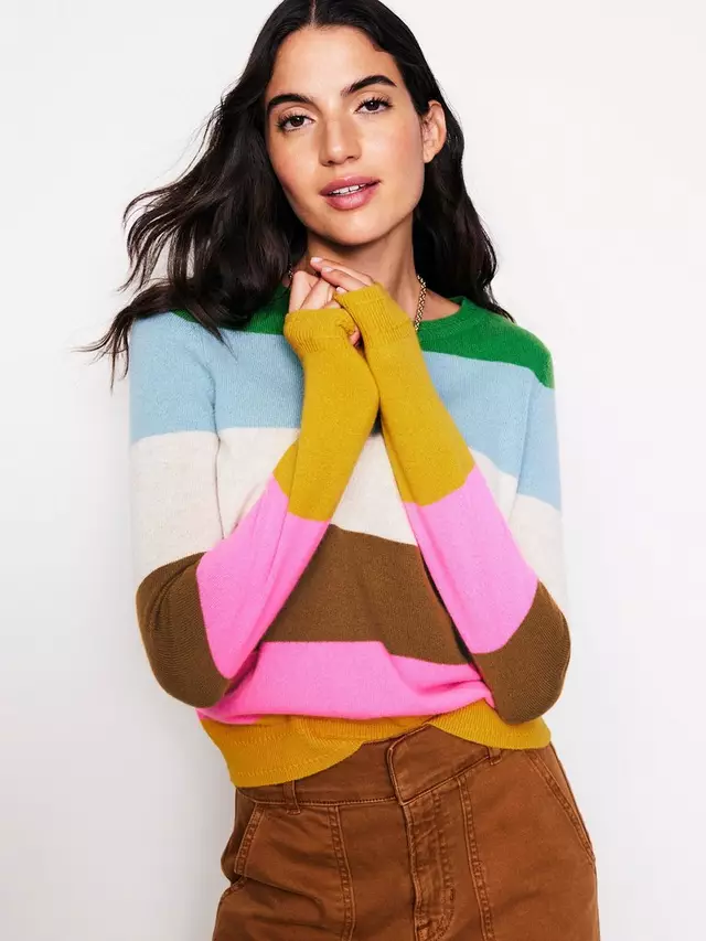 

Джемпер Boden Eva Stripe Cashmere, разноцветный