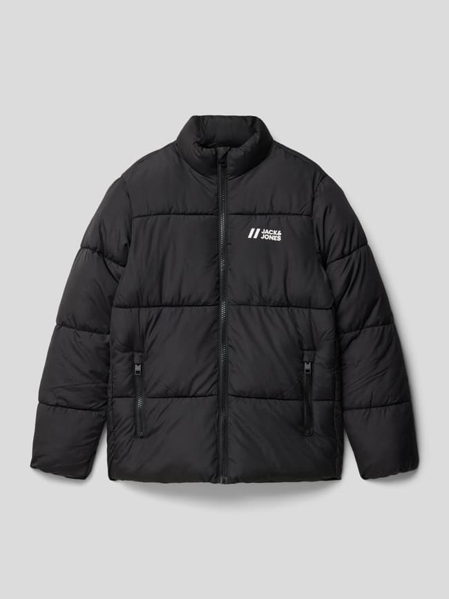 

Стеганая куртка с принтом этикетки модель "МАКС" Jack & Jones, черный