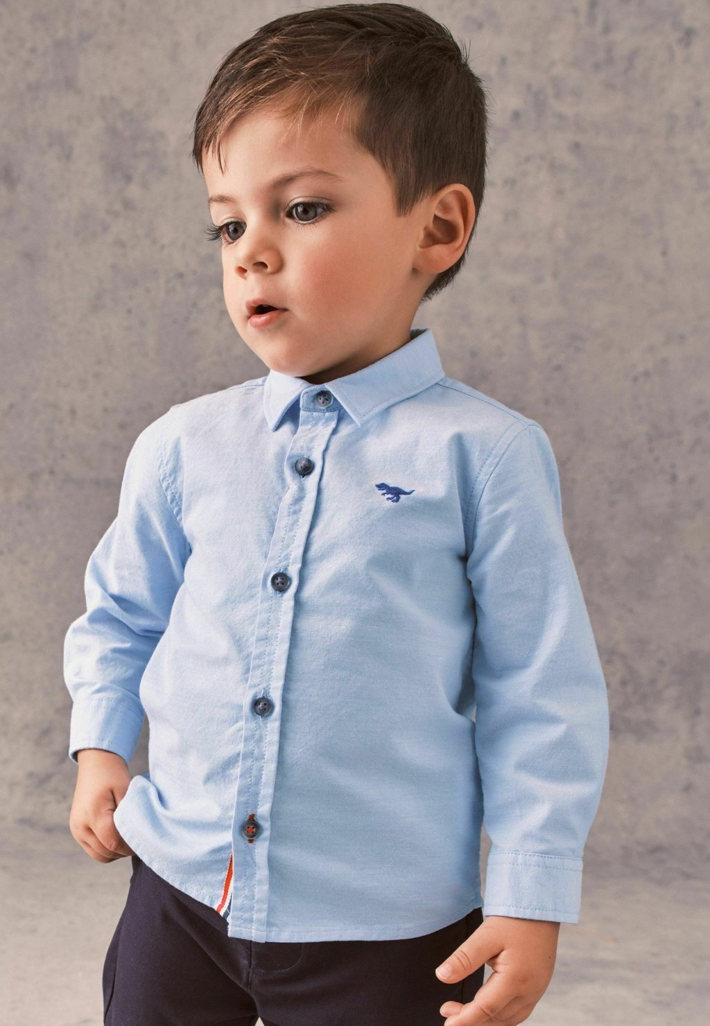 

Рубашка LONG SLEEVE TRIMMED OXFORD Next, цвет blue