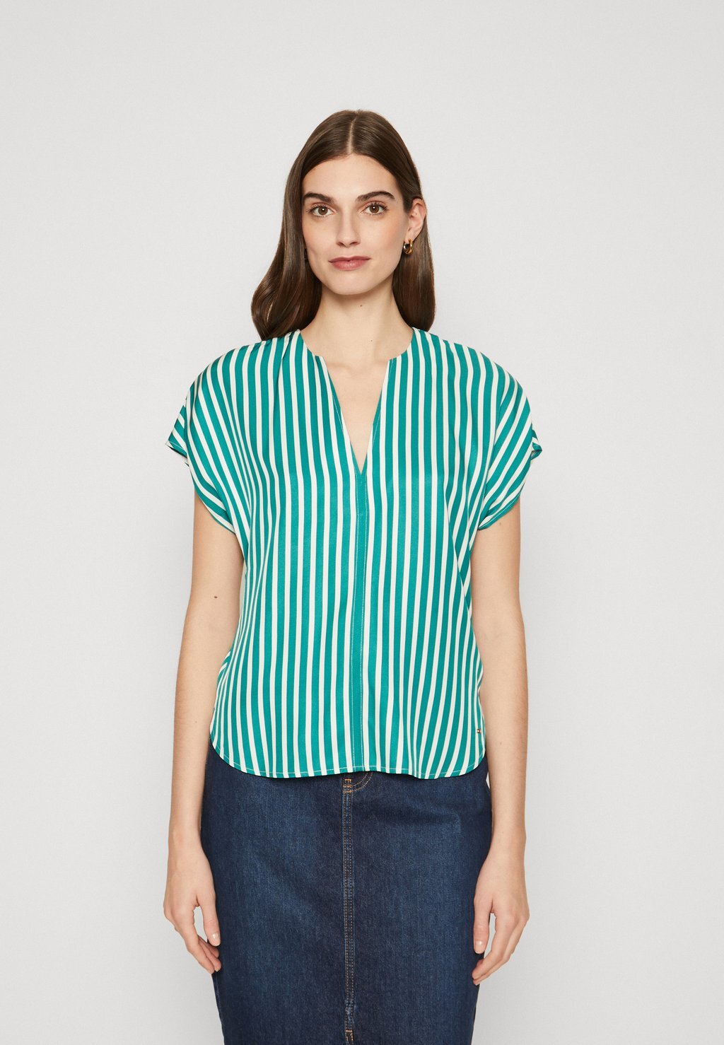 

Блузка FLUID STRIPE BLOUSE Tommy Hilfiger, зеленый