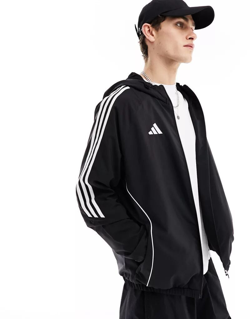 Черная ветровка adidas Tiro 24 adidas performance трекинговый костюм tiro 24 adidas performance черный