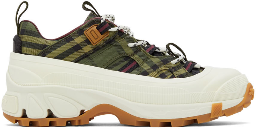

Кроссовки Arthur в зелено-бордовую клетку Burberry