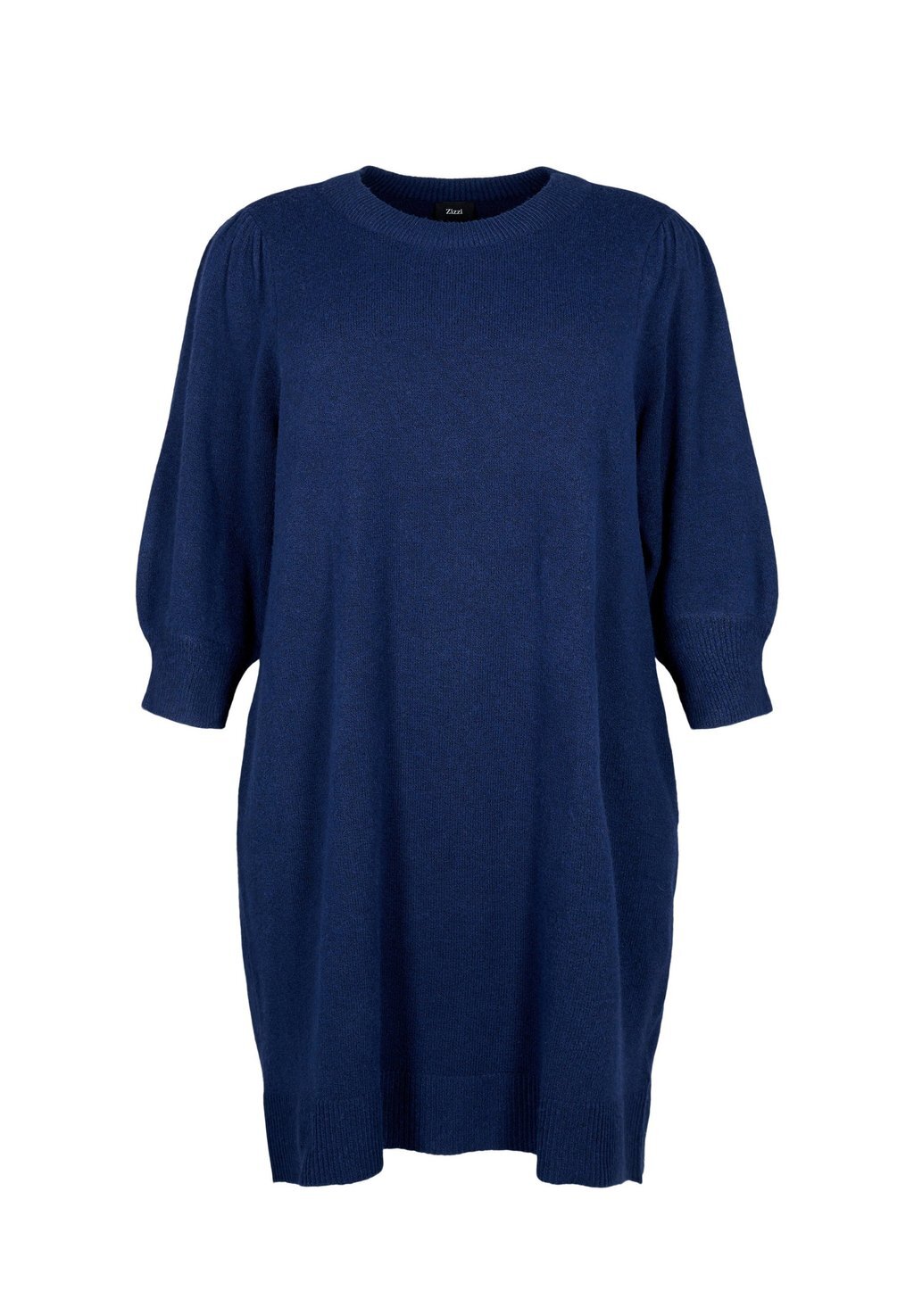 

Трикотажное платье With 3/4 Puff Sleeves Zizzi, цвет n blazer black mel