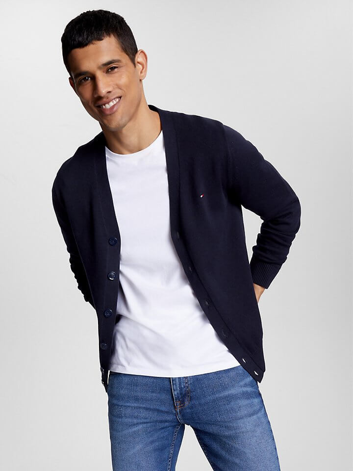 

Кардиган-свитер Tommy Hilfiger Solid, темно-синий