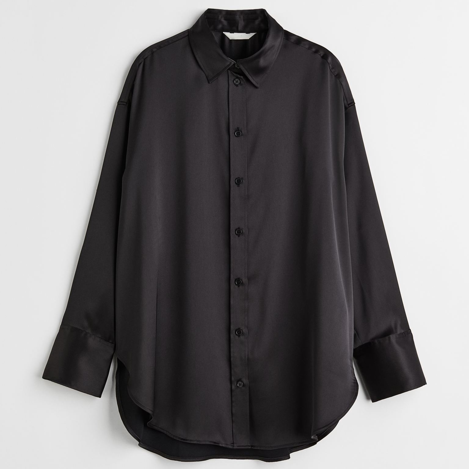 Блузка H&M Oversized, черный (Размер S)