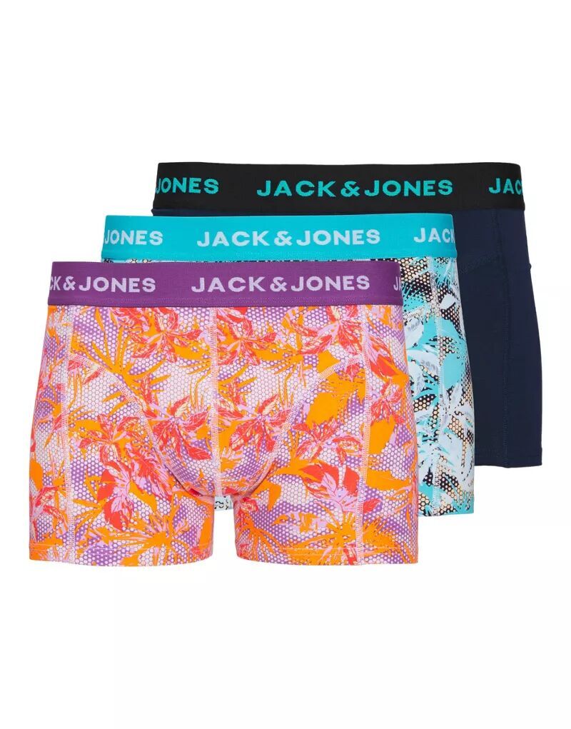 

Jack & Jones – набор из 3 трусов с цветочным принтом разных цветов