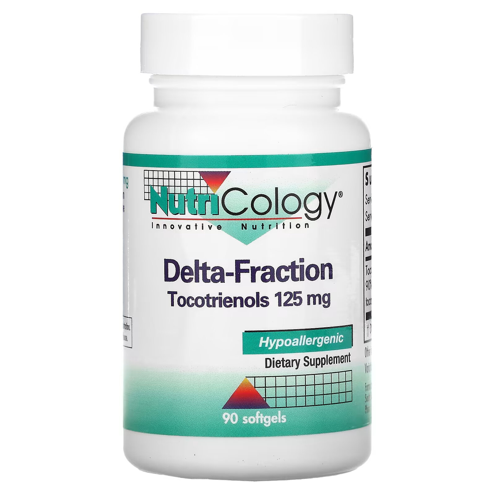 Nutricology, дельта-фракция токотриенолов, 125 мг, 90 капсул цена и фото