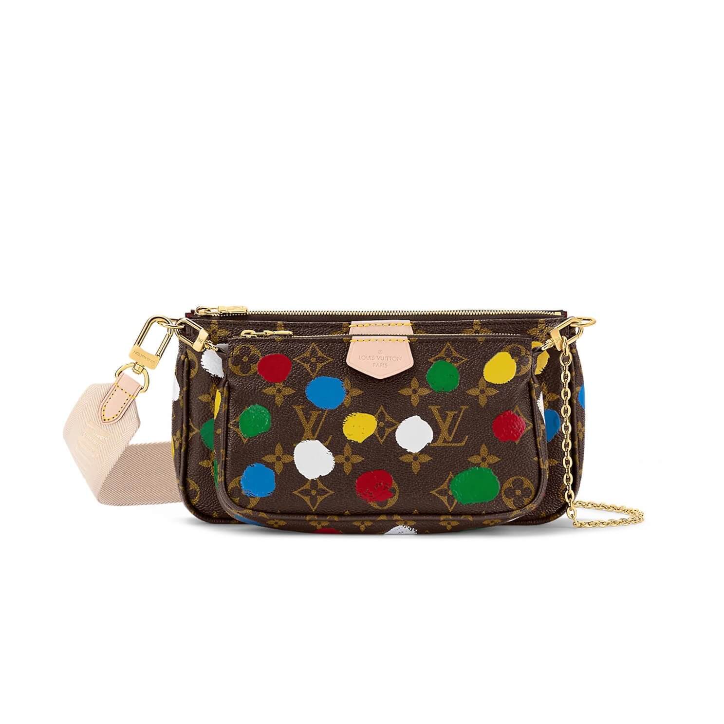 

Сумка Louis Vuitton x Yayoi Kusama Multi Pochette, коричневый/мультиколор