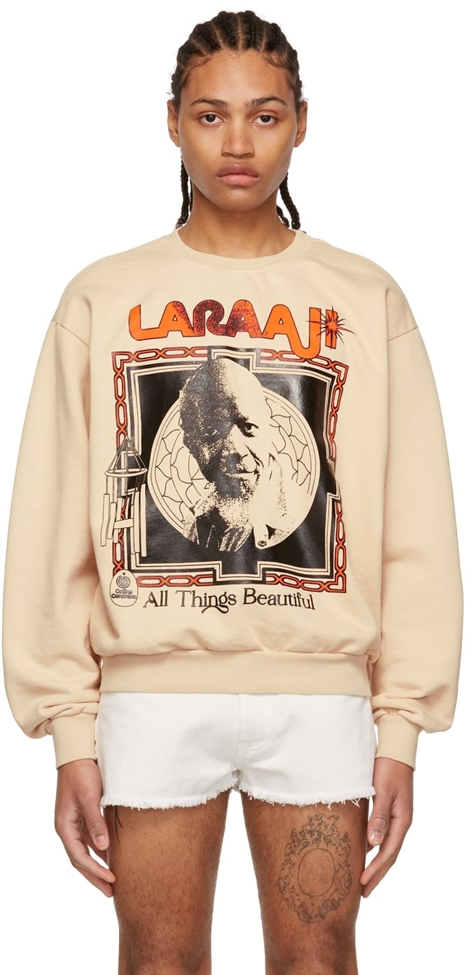 

Бежевая толстовка Laraaji Edition All Things Beautiful Online Ceramics