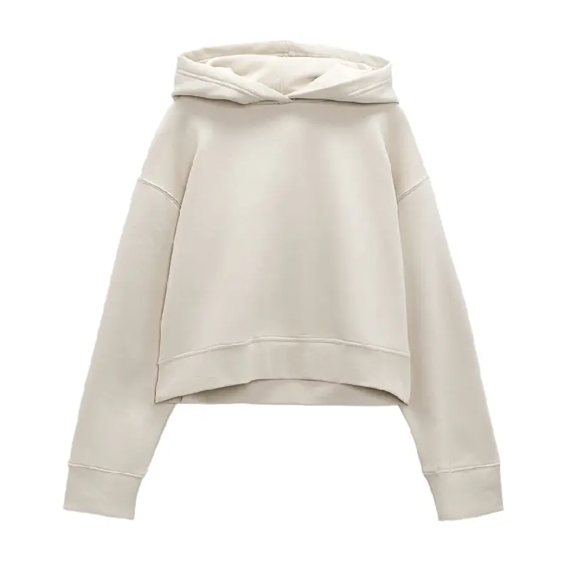 

Толстовка худи Zara Ribbed, песочный