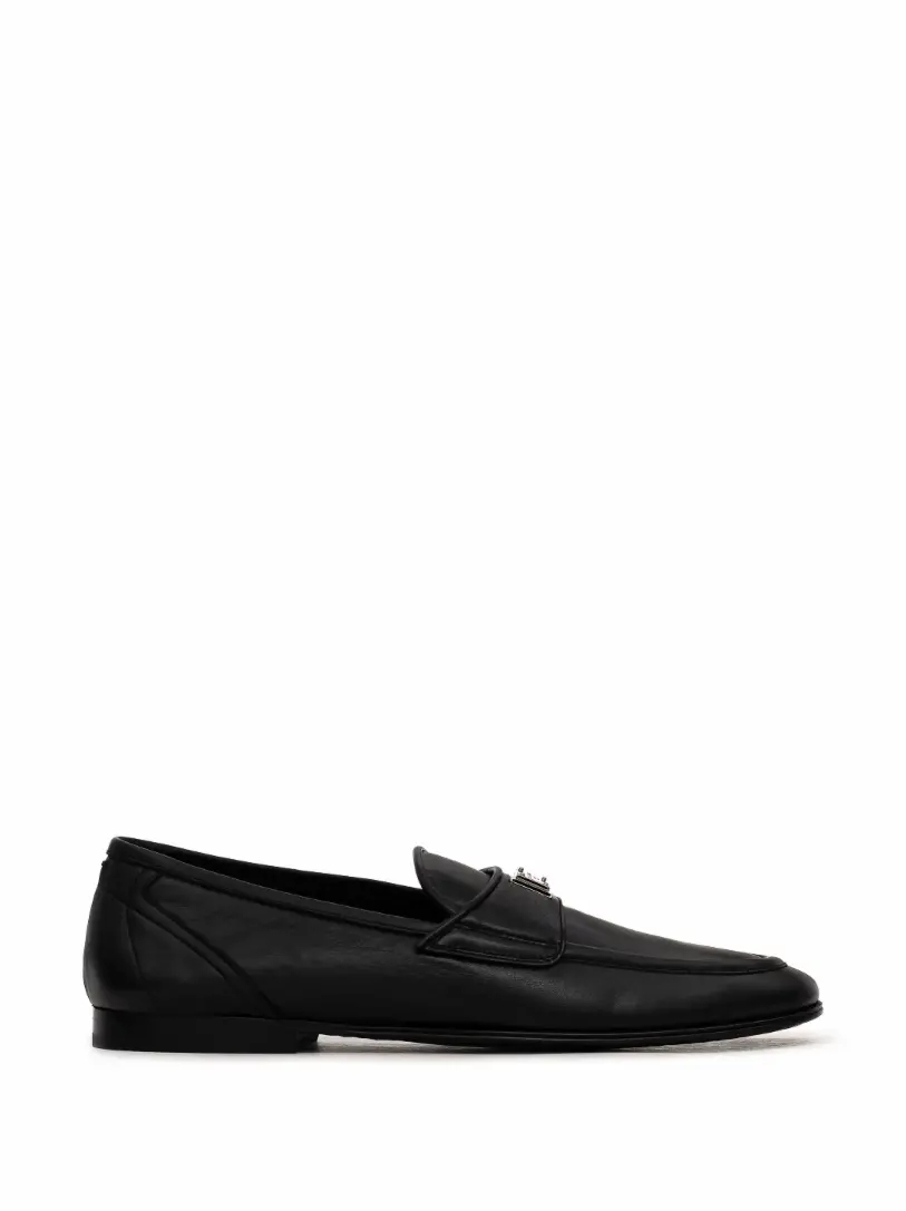 

Кожаные лоферы с логотипом Dolce&Gabbana