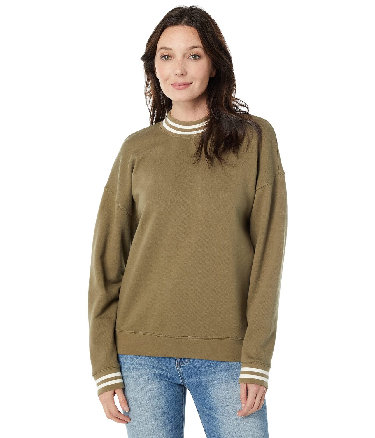 

Худи Madewell, (Re)sourced Cotton Studio Ringer Mockneck Sweatshirt, Коричневый