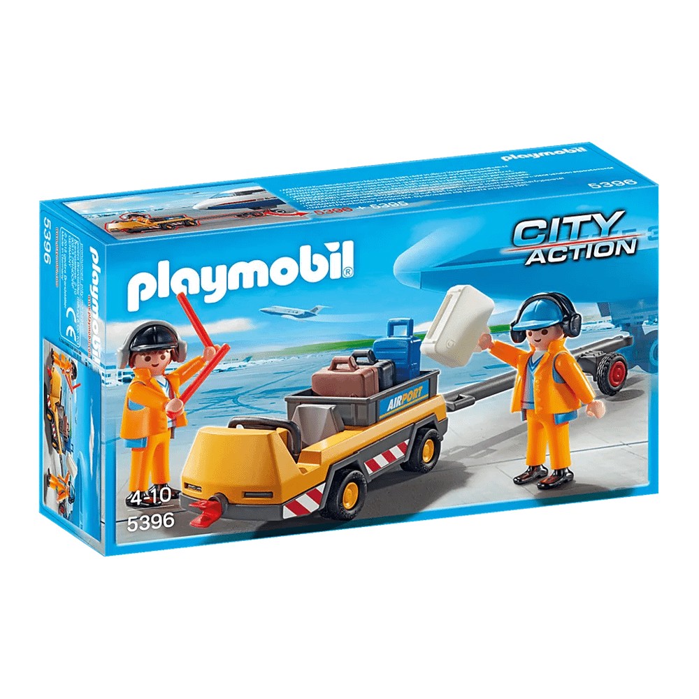 Конструктор Playmobil City Action 5396 Буксир самолета с наземной командой