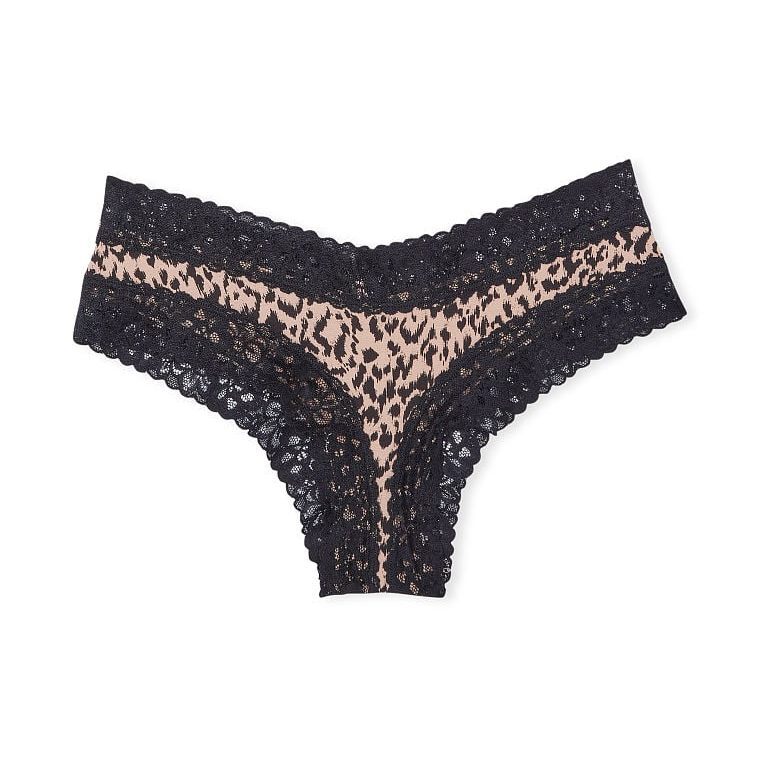 

Кружевные трусики Victoria's Secret Waist Cotton, леопардовый