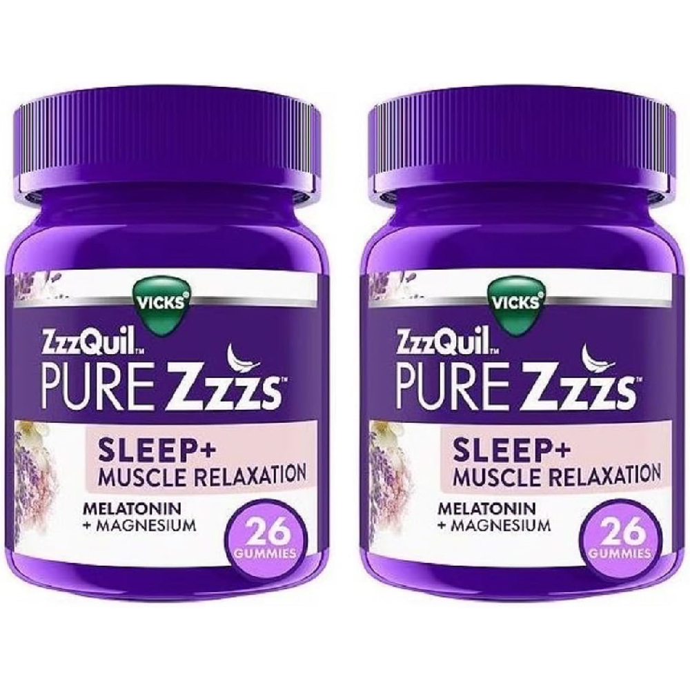 

Мелатонин ZzzQuil Pure Zzzs Sleep+ Muscle Relaxation, 2x26 жевательных конфет
