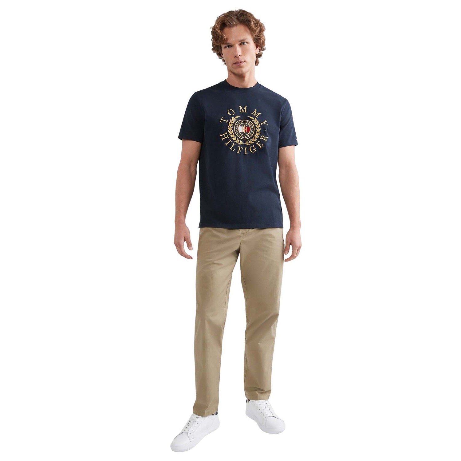 

Футболка Tommy Hilfiger Crest Logo, темно-синий