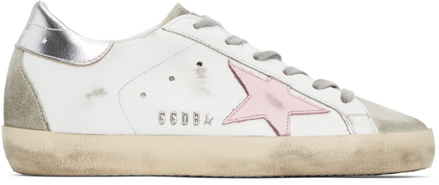 

Бело-серые классические кроссовки Super-Star Golden Goose, Серый