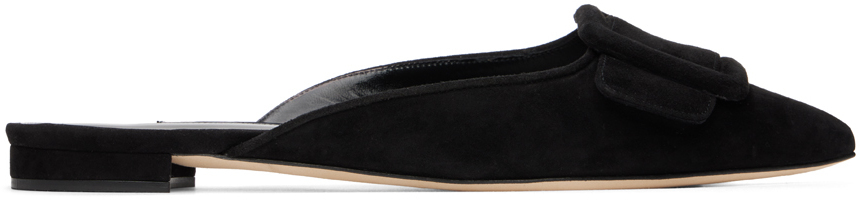 

Черные мюли на плоской подошве Maysaleflat Manolo Blahnik