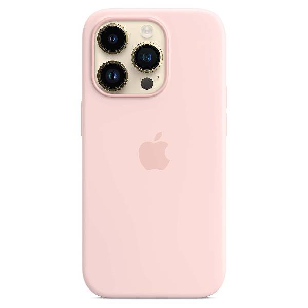 Чехол силиконовый Apple iPhone 14 Pro с MagSafe, chalk pink - фото