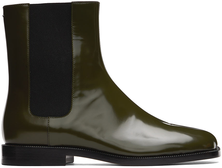

Зеленые сапоги для верховой езды таби Maison Margiela