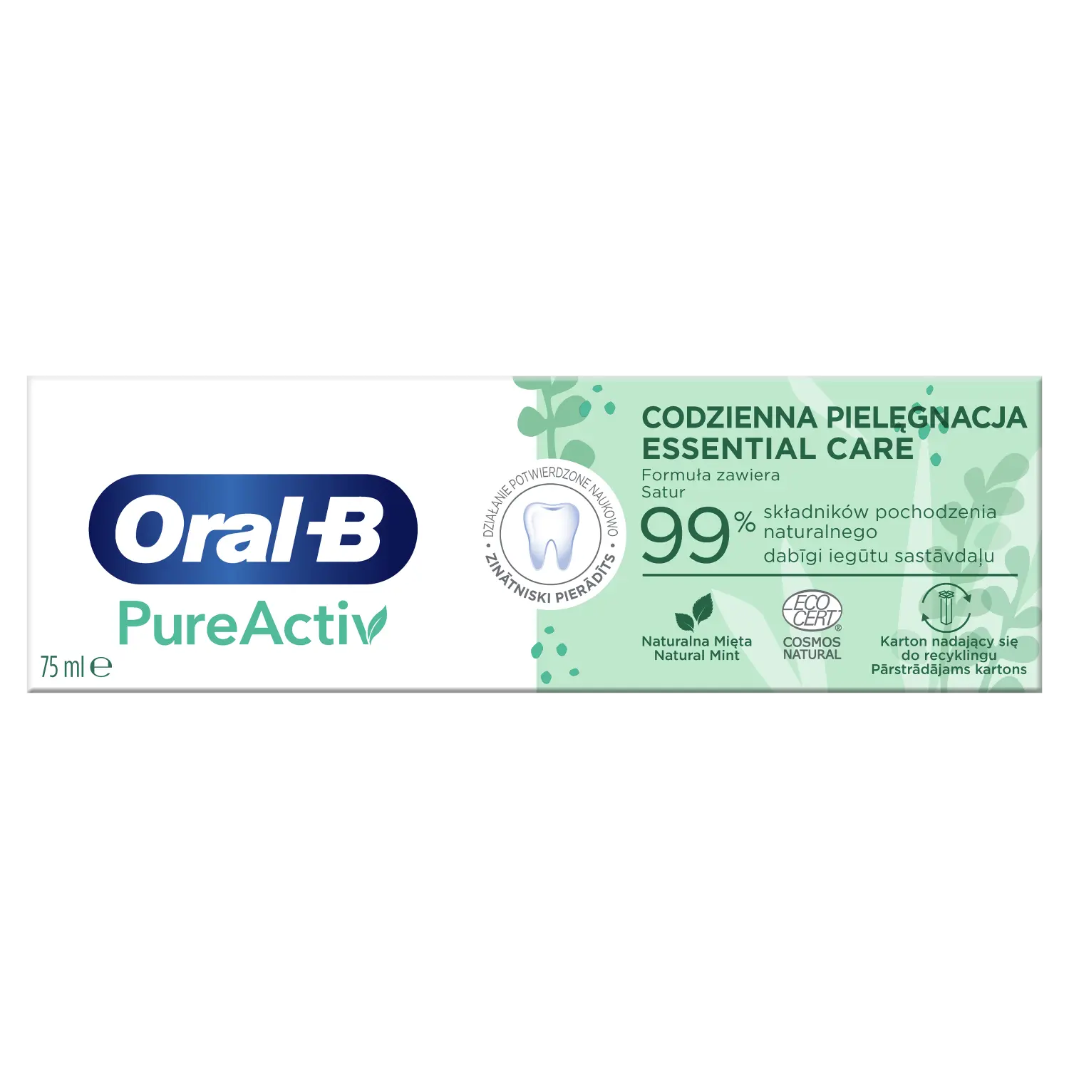 

Oral-B Pureactive Essential зубная паста, 75 мл