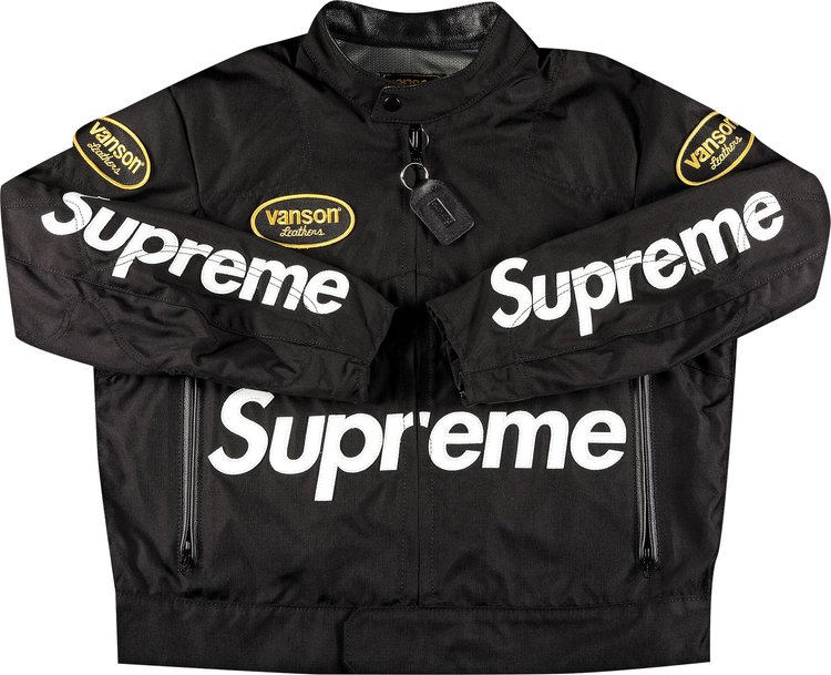 Куртка Supreme x Vanson Leathers Cordura Jacket 'Black', черный