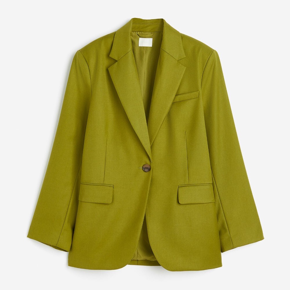 

Пиджак H&M Oversized, оливковый