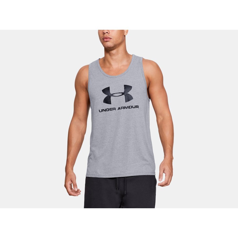 

Футболка без рукавов Under Armour Sportstyle Logo, серебряный