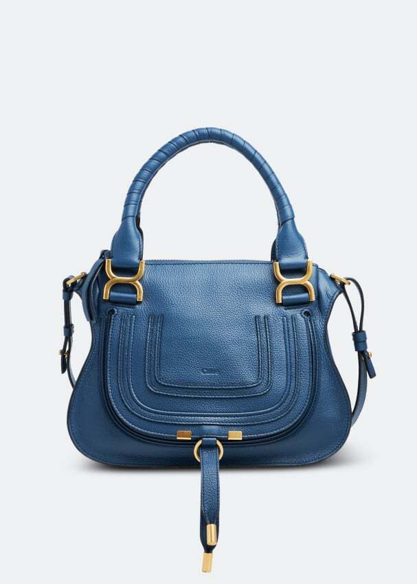 

Сумка CHLOÉ Marcie small double carry bag, синий