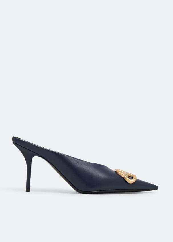 

Мюли BALENCIAGA BB Square knife mules, синий
