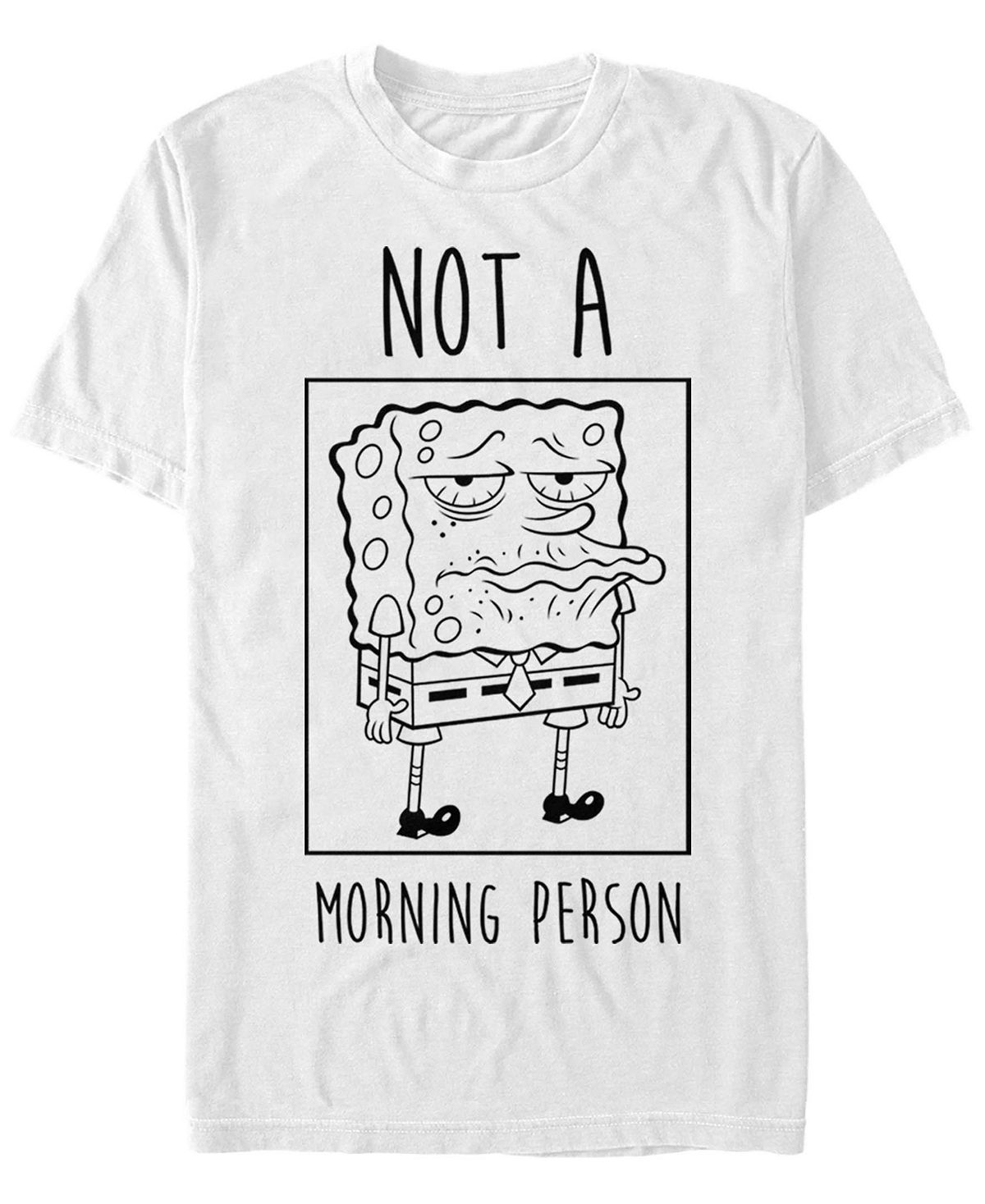 Мужская футболка not a morning person с коротким рукавом с круглым вырезом Fifth Sun, белый мужская футболка с коротким рукавом eeyore not morning fifth sun синий
