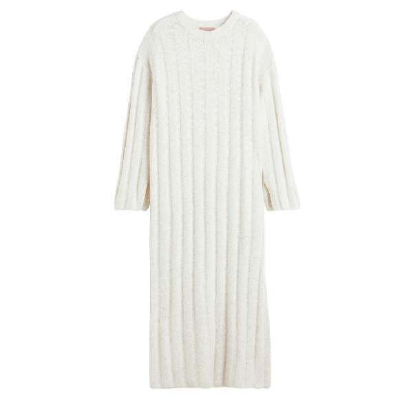 

Платье домашнее H&M Oversized Rib-knit, светло-серый