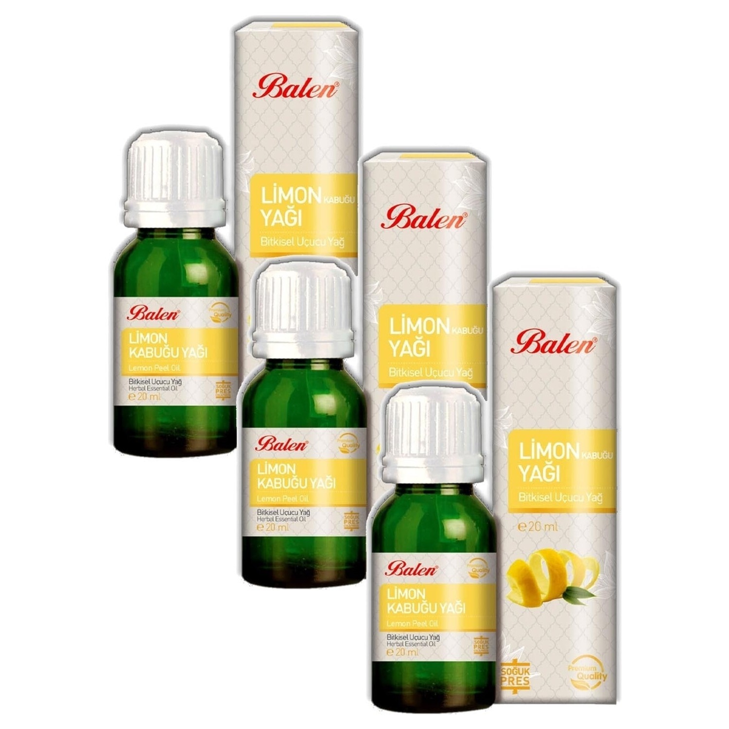 

Balen 3 Pieces Lemon Oil Natural Pure Cold Press 20 мл