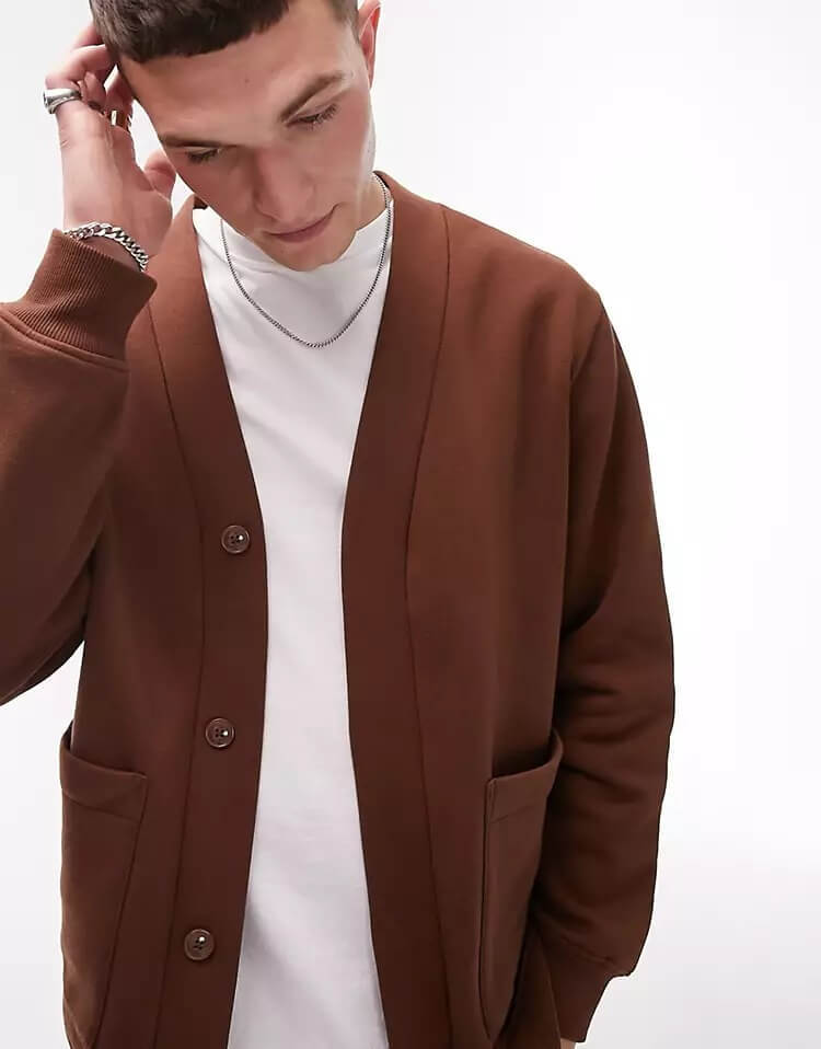 

Кардиган Topman Oversized, коричневый